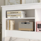 Tête de lit bibliothèque 65Timechee Queen avec lumière RGB et étagère réglable