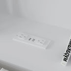 Tête de lit bibliothèque 65Timechee Queen avec lumière RGB et étagère réglable