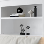 Tête de lit bibliothèque 65Timechee Queen avec lumière RGB et étagère réglable
