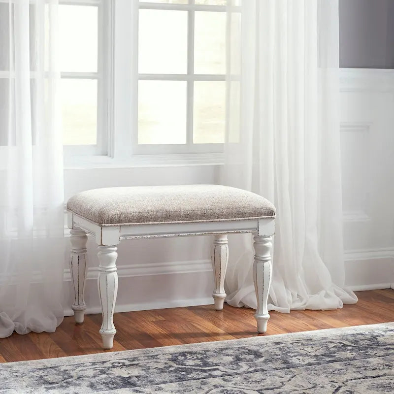 Meuble-lavabo Magnolia Manor blanc antique écorce patinée
