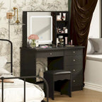 Coiffeuse 100 cm avec tabouret et miroir