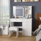 Coiffeuse 100 cm avec tabouret et miroir