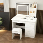 Coiffeuse 100 cm avec tabouret et miroir