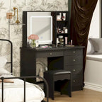 Coiffeuse 100 cm avec tabouret et miroir