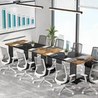 70.9 Bureau moderne en bois pour ordinateur, blanc et or, bureau de direction