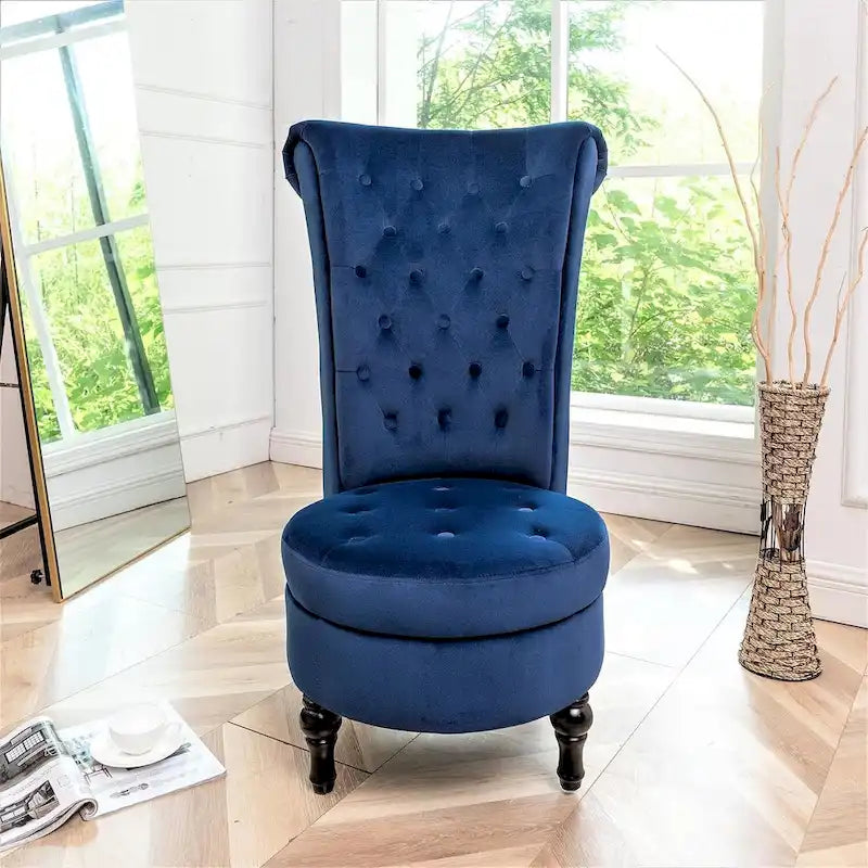 Chaise de vanité haute Gosser 20 en velours large