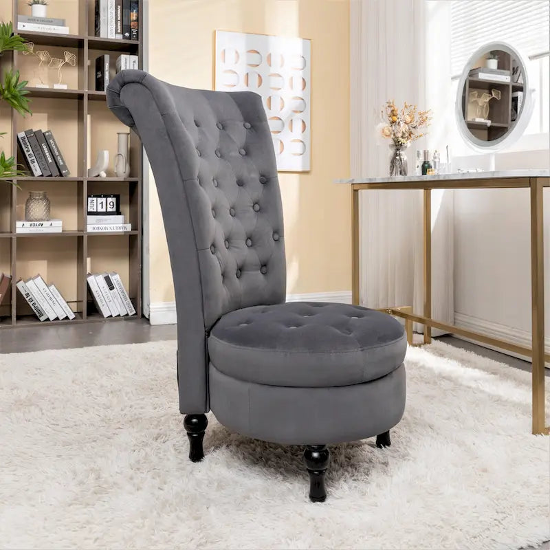Chaise de vanité haute Gosser 20 en velours large
