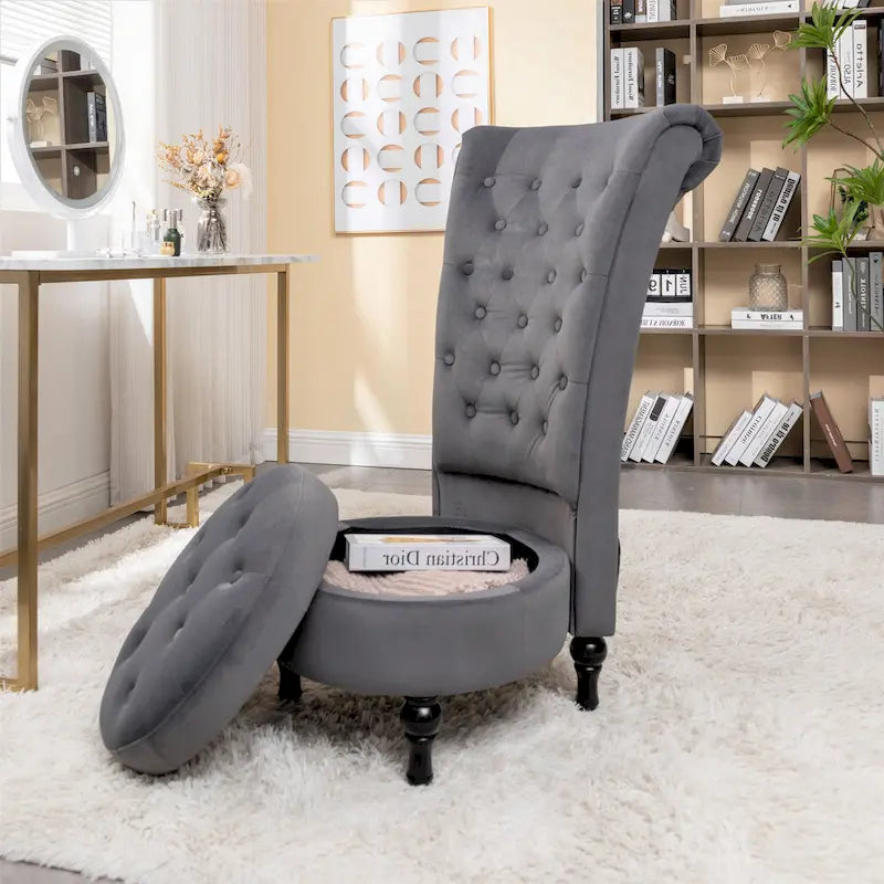 Chaise de vanité haute Gosser 20 en velours large