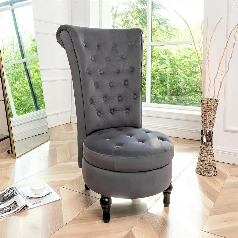 Chaise de vanité haute Gosser 20 en velours large