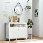 Table de Buffet avec 2 Portes, Meuble de Rangement de Cuisine avec Étagères Réglables pour Cuisine et Salle à Manger