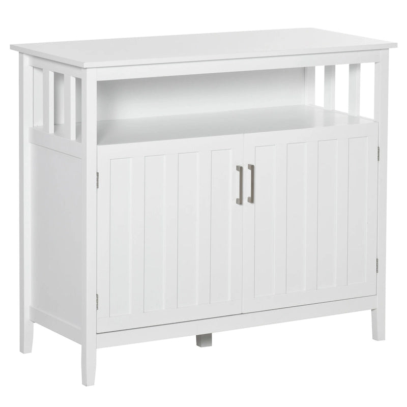 Table de Buffet avec 2 Portes, Meuble de Rangement de Cuisine avec Étagères Réglables pour Cuisine et Salle à Manger