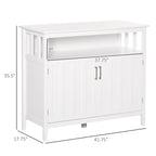 Table de Buffet avec 2 Portes, Meuble de Rangement de Cuisine avec Étagères Réglables pour Cuisine et Salle à Manger