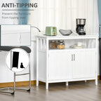 Table de Buffet avec 2 Portes, Meuble de Rangement de Cuisine avec Étagères Réglables pour Cuisine et Salle à Manger