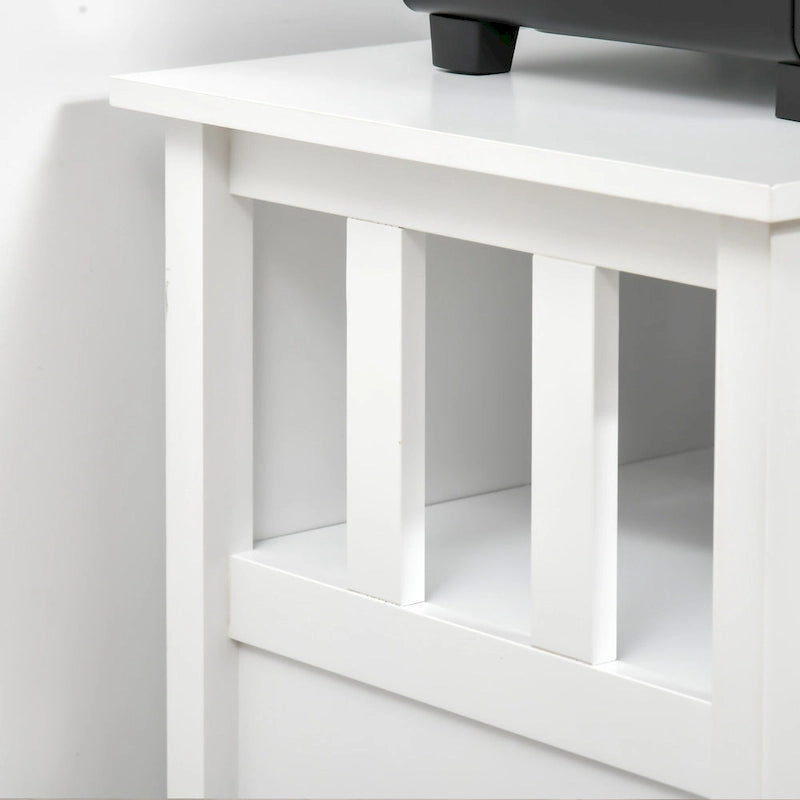 Table de Buffet avec 2 Portes, Meuble de Rangement de Cuisine avec Étagères Réglables pour Cuisine et Salle à Manger