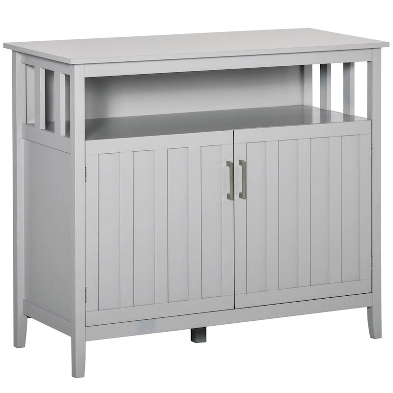 Table de Buffet avec 2 Portes, Meuble de Rangement de Cuisine avec Étagères Réglables pour Cuisine et Salle à Manger