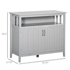 Table de Buffet avec 2 Portes, Meuble de Rangement de Cuisine avec Étagères Réglables pour Cuisine et Salle à Manger