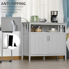 Table de Buffet avec 2 Portes, Meuble de Rangement de Cuisine avec Étagères Réglables pour Cuisine et Salle à Manger