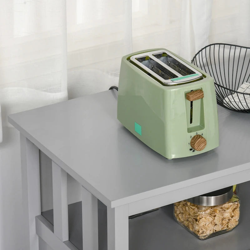 Table de Buffet avec 2 Portes, Meuble de Rangement de Cuisine avec Étagères Réglables pour Cuisine et Salle à Manger