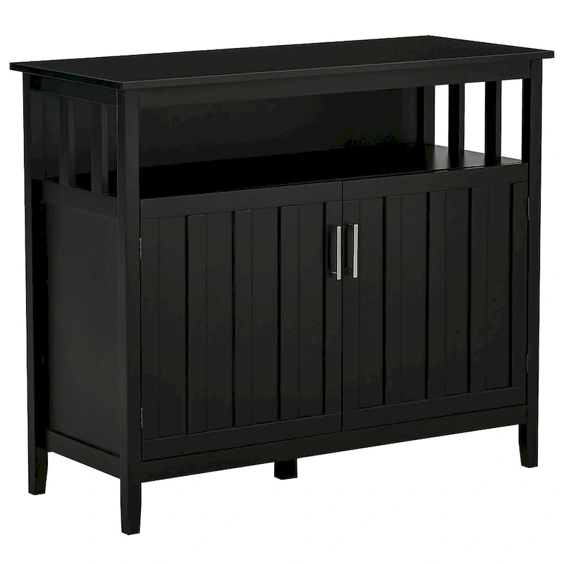 Table de Buffet avec 2 Portes, Meuble de Rangement de Cuisine avec Étagères Réglables pour Cuisine et Salle à Manger