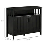 Table de Buffet avec 2 Portes, Meuble de Rangement de Cuisine avec Étagères Réglables pour Cuisine et Salle à Manger