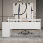 Timechee Bureau d'ordinateur de bureau à domicile Bureau d'angle Table d'écriture de 140 cm