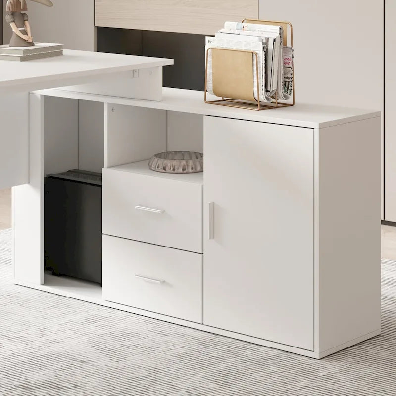 Timechee Bureau d'ordinateur de bureau à domicile Bureau d'angle Table d'écriture de 140 cm