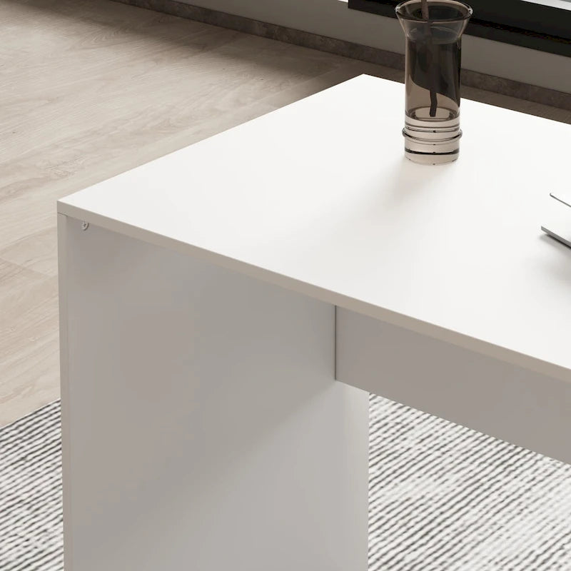 Timechee Bureau d'ordinateur de bureau à domicile Bureau d'angle Table d'écriture de 140 cm