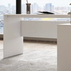 Timechee Bureau d'ordinateur de bureau à domicile Bureau d'angle Table d'écriture de 140 cm