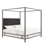 Lit à baldaquin king-size Solivita avec cadre nickel noir par INSPIRE Q Bold