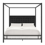 Lit à baldaquin king-size Solivita avec cadre nickel noir par INSPIRE Q Bold