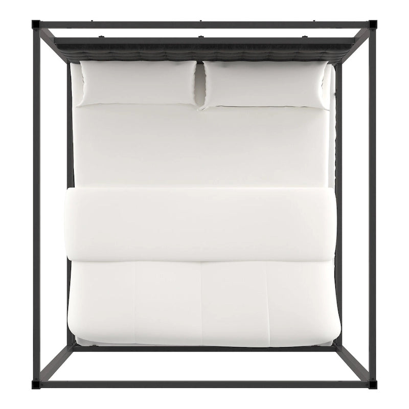 Lit à baldaquin king-size Solivita avec cadre nickel noir par INSPIRE Q Bold