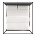 Lit à baldaquin king-size Solivita avec cadre nickel noir par INSPIRE Q Bold