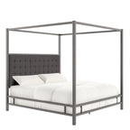 Lit à baldaquin king-size Solivita avec cadre nickel noir par INSPIRE Q Bold