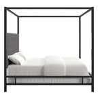 Lit à baldaquin king-size Solivita avec cadre nickel noir par INSPIRE Q Bold