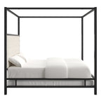 Lit à baldaquin king-size Solivita avec cadre nickel noir par INSPIRE Q Bold