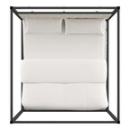 Lit à baldaquin king-size Solivita avec cadre nickel noir par INSPIRE Q Bold