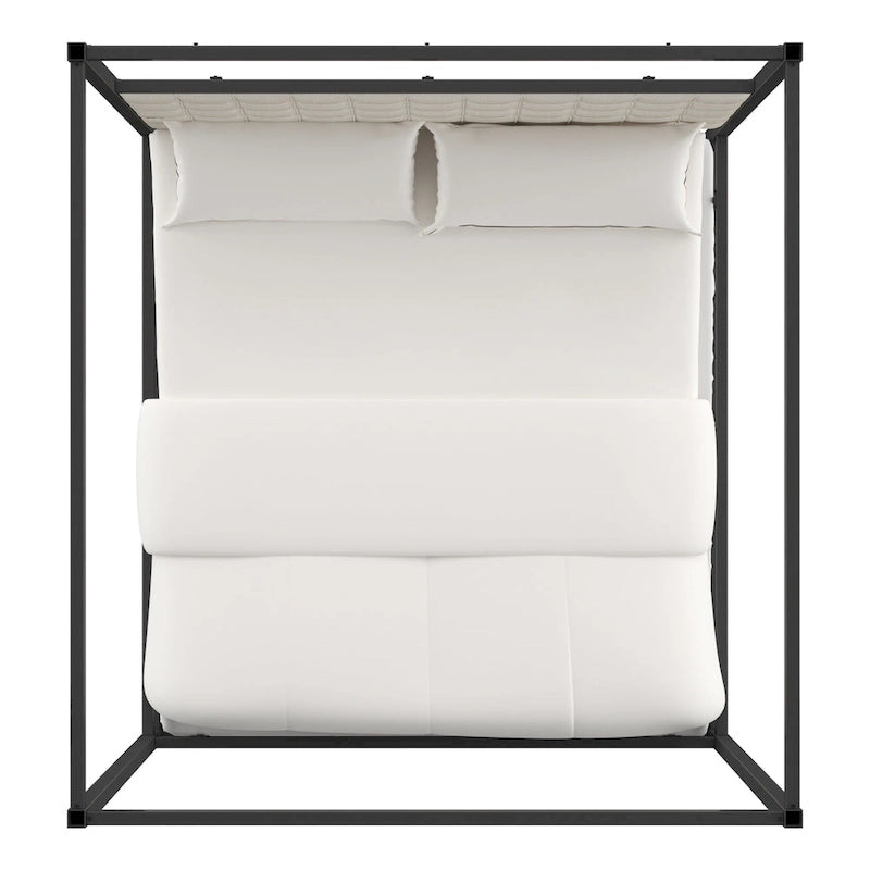 Lit à baldaquin king-size Solivita avec cadre nickel noir par INSPIRE Q Bold