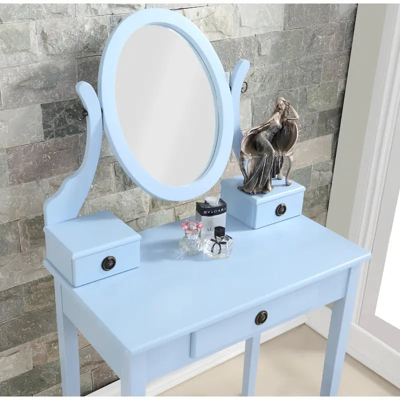  Moniys Wood Moniya Makeup Vanity Table and Stool Set