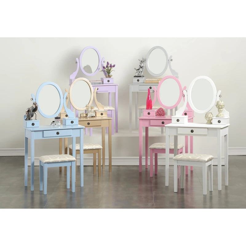 Coiffeuse et tabouret Moniys Wood Moniya