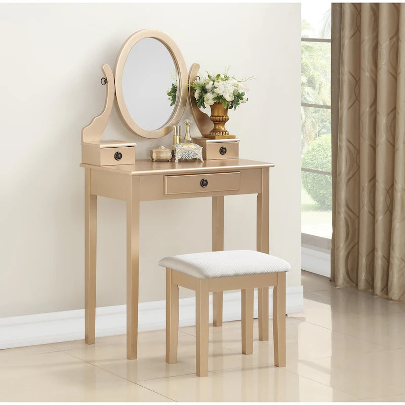 Coiffeuse et tabouret Moniys Wood Moniya