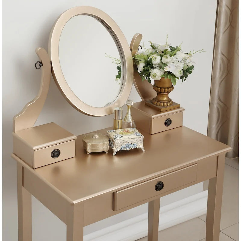 Coiffeuse et tabouret Moniys Wood Moniya