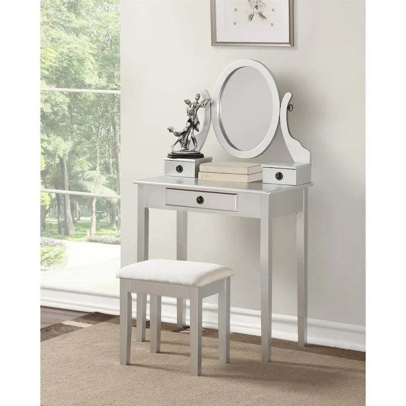 Coiffeuse et tabouret Moniys Wood Moniya
