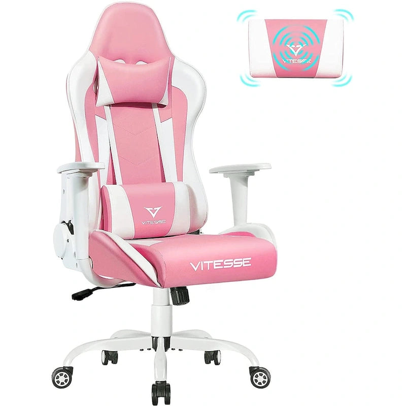Chaise de jeu BOSSIN avec dossier haut et support lombaire pour ordinateur de bureau