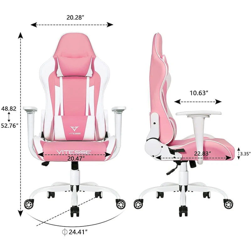Chaise de jeu BOSSIN avec dossier haut et support lombaire pour ordinateur de bureau