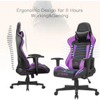 Chaise de jeu BOSSIN avec dossier haut et support lombaire pour ordinateur de bureau