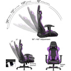 Chaise de jeu BOSSIN avec dossier haut et support lombaire pour ordinateur de bureau