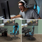 Chaise de jeu BOSSIN avec dossier haut et support lombaire pour ordinateur de bureau