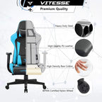 Chaise de jeu BOSSIN avec dossier haut et support lombaire pour ordinateur de bureau