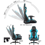 Chaise de jeu BOSSIN avec dossier haut et support lombaire pour ordinateur de bureau
