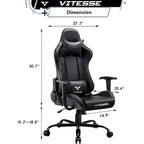 Chaise de jeu BOSSIN avec dossier haut et support lombaire pour ordinateur de bureau